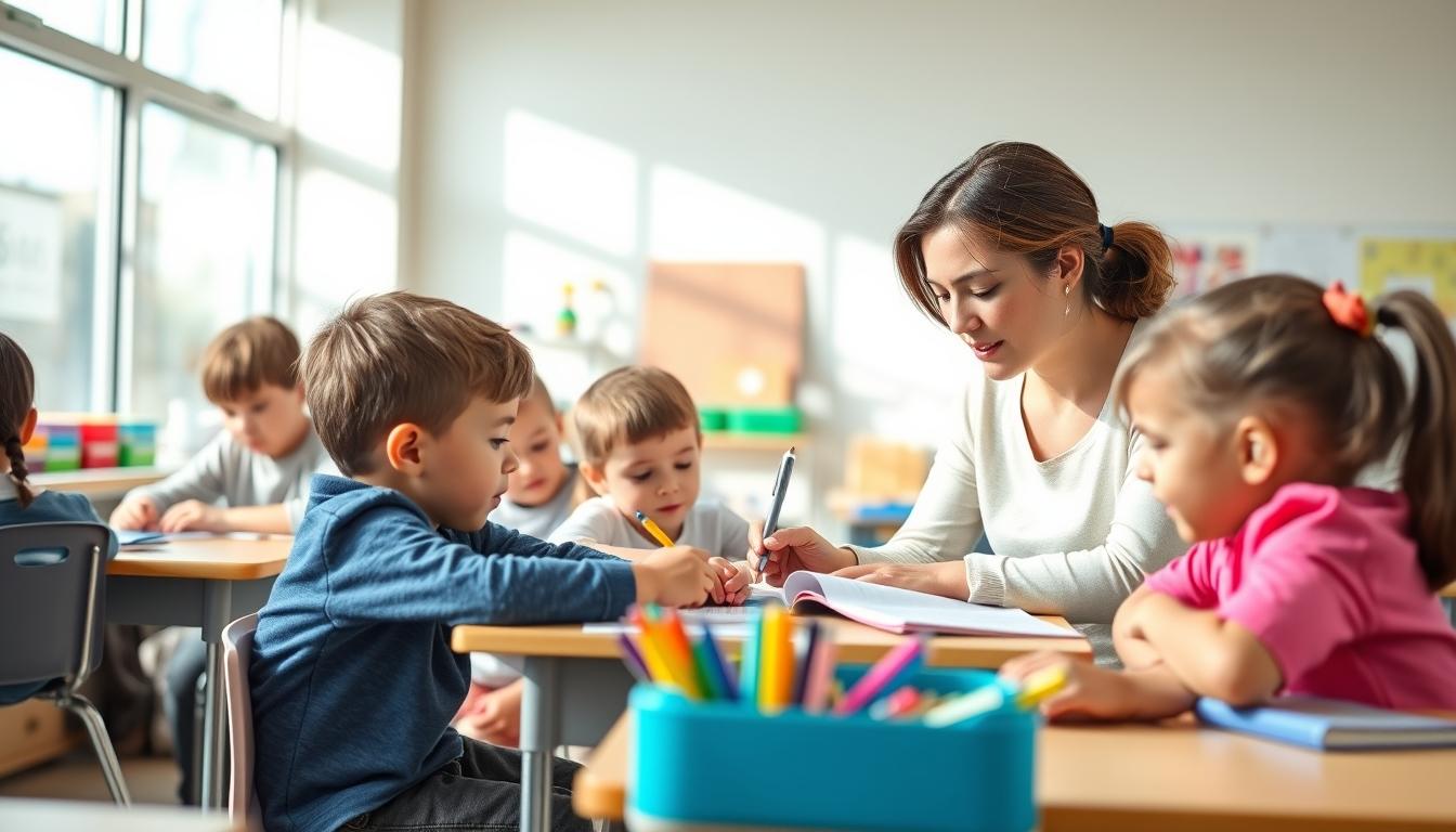 Students working in research laboratory